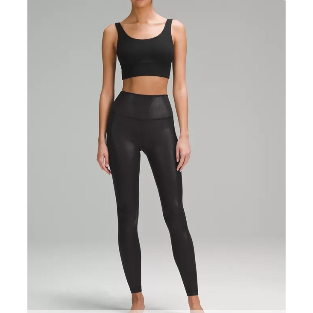 Lululemon Align  High-Rise Tight 25" Foil Black Shimmer Leggings Size 6